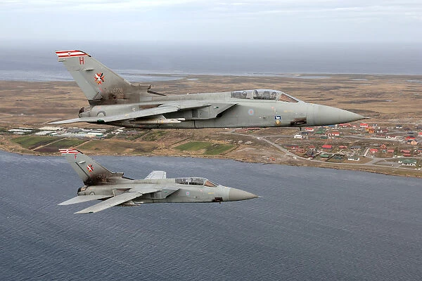 Tornado F3s flying over the Falkland islands