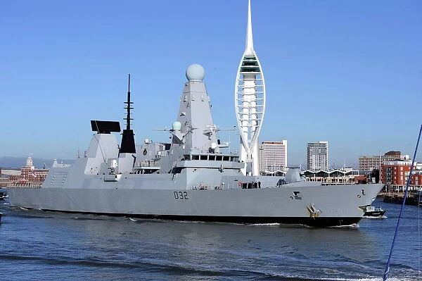 Type 45 Destroyer HMS Daring Leaves Portsmouth for First Operational Deployment