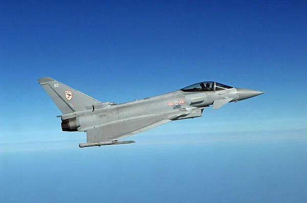 Typhoon. A Typhoon aircraft from 29 Squadron Royal Air Force is photographed