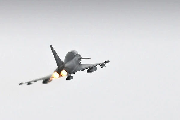Typhoon Jet Takes Off from RAF Coningsby