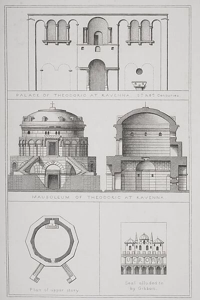 Palace And Mausoleum Of Theodoric At Ravenna Italy From Agincourts History Of Art By Its Monuments