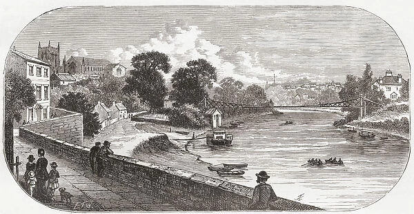 A View Of The River Dee From The Walls Of Chester, Cheshire, England In The Late 19Th Century. From Our Own Country Published 1898