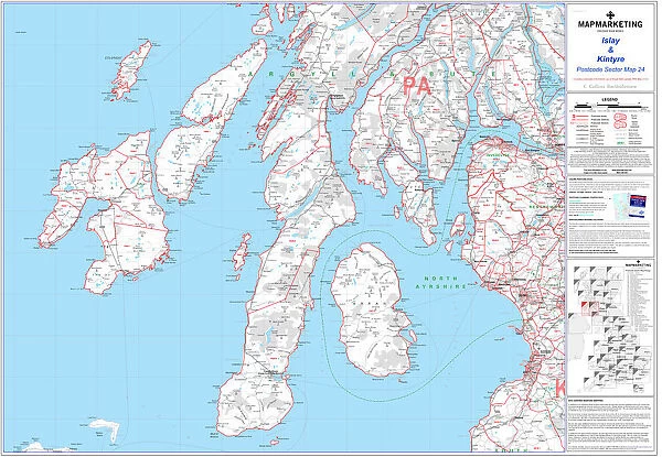 Postcode Sector Map sheet 24 Islay and Kintyre