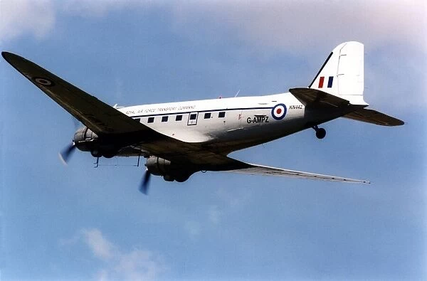 A Douglas DC3 Dakota aircraft in the livery of the Royal Air Force Transport Command