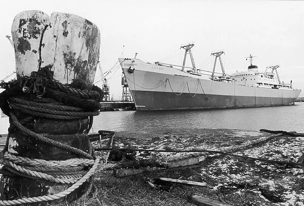 The Egton, the last ship to be built at Whitby seen here at her berth in Hartlepool dock