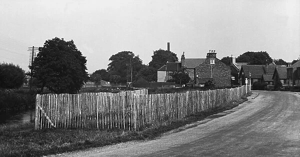 Land fenced off due to a dispute over ownership at Uxbridge Moor. Circa 1932