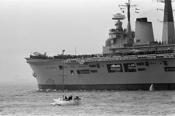 The main body of the Royal Navy Task force that is going to the Falklands sets sail