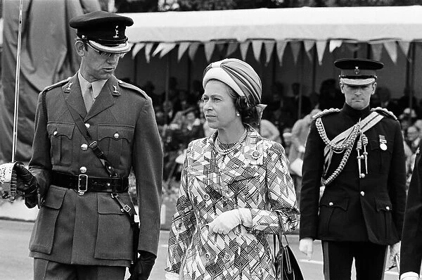 Queen Elizabeth II visiting Catterick Garrison, Richmondshire, North Yorkshire