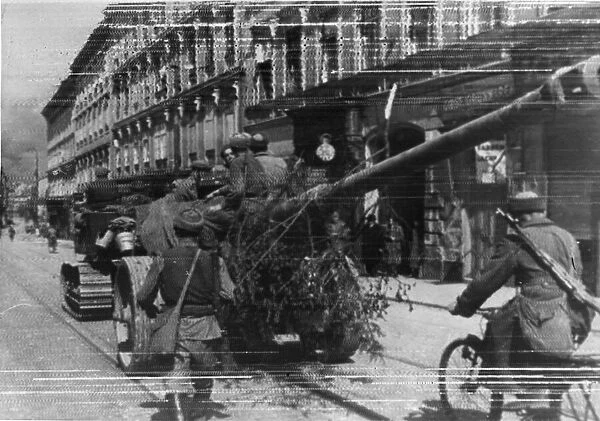 Red Army in Vienna. First picture of the Red Army in Vienna