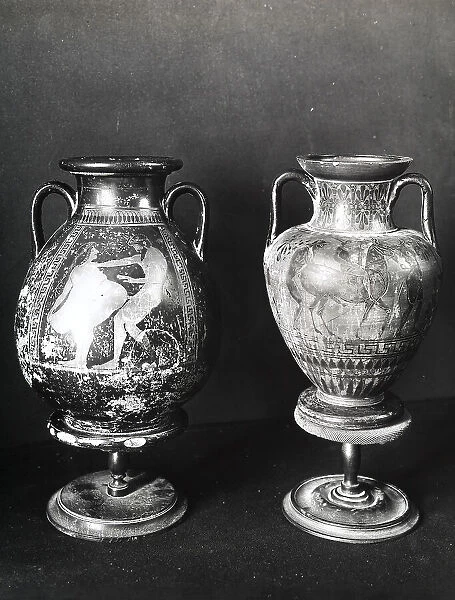Greek vases with erotic scenes, Etruscan Museum, Tarquinia
