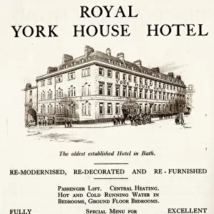 Advert, Royal York House Hotel, Bath