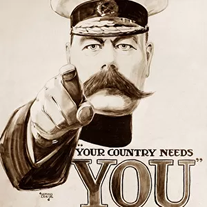 Army recruitment poster Your Country needs You