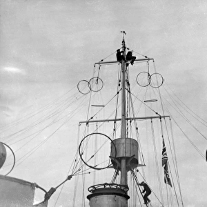 British monitor HMS Severn off Belgian coast, WW1