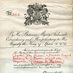 British passport from Madrid to Gibraltar