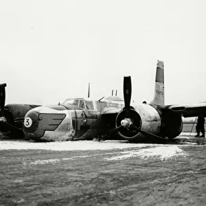 Douglas A-26 Invader of 386th bomb group, crash landing
