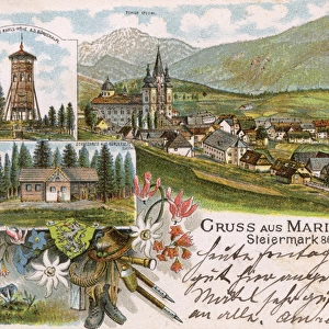 Greetings card from Mariazell, Styria, Austria