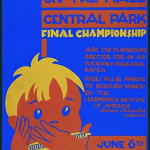 Harmonica contest on the mall, Central Park Final championsh