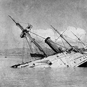 HMS Phoenix after the Hong-Kong Typhoon, September 1906