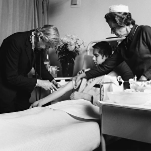 Nurse, doctor and patient at the Medical Centre, Hendon
