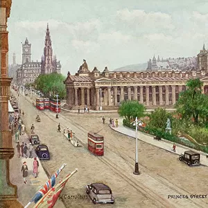 Princes Street and National Galleries, Edinburgh, Scotland