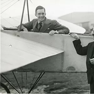 Richard Shuttleworth in the restored Blriot with Mr A. ?