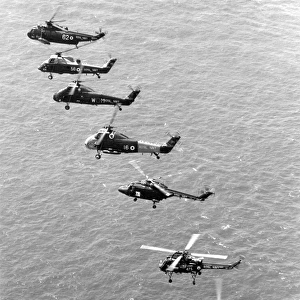 Royal Navy helicopters photographed off Portland