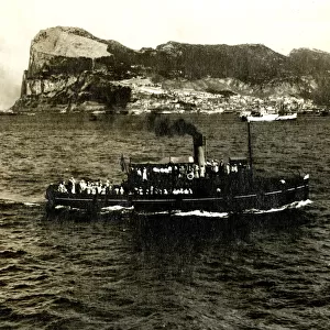 Steamboat pleasure cruiser off Gibraltar