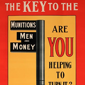 WWI Poster, The Key to the Situation