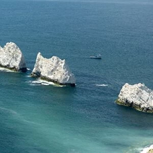 Isle of White - A view of The Needles from a location near to Britain's secret rocket testing site and the New Battery. May