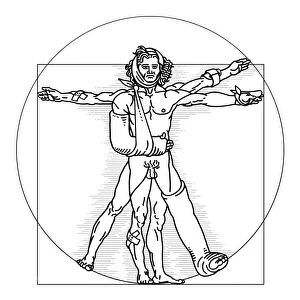 Injured Vitruvian Man, conceptual image