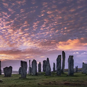 The Callanish Standing Stones at sunrise, Callanish, Isle of Lewis, Outer Hebrides
