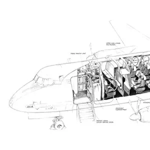 Vickers Viscount 802 Cutaway Drawing