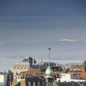 City skyline, Lausanne, Vaud, Switzerland