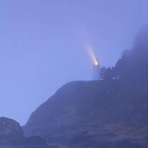 Heceta Head Lighthouse near Florence, Oregon Coast, early morning photographed