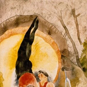 CHARLES DEMUTH. Acrobats. Watercolor, 1919