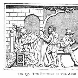 GREEK MYTHOLOGY: JASON. The building of the Argo : line engraving