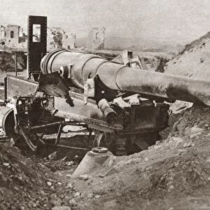 WORLD WAR I: GALLIPOLI. Turkish fort destroyed by naval fire from the H