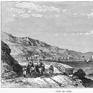 YEMEN: ADEN, c1880. A view of Aden in Yemen. Wood engraving, c1880