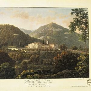 Italy, Erba, Villa Amalia, from Viaggio Pittorico nei Monti della Brianza, (Pictorial Journey in Mountains of Brianza) 1823