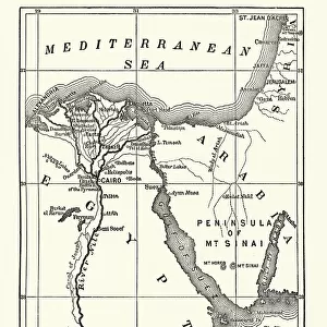 Map of Eygpt, 19th Century