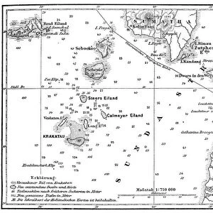 Map of Krakatau and surroundings