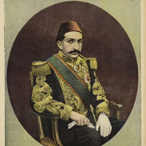 Abdul Hamid II, Sultan of the Ottoman Empire (colour litho)