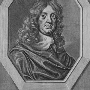 Abraham Cowley, English poet (engraving)