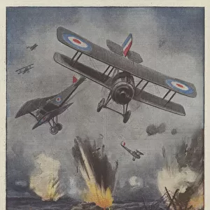 The Airplanes in the Battle (Colour Litho)