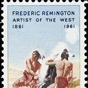 American stamp on Frederic Remington, 1961