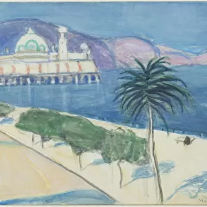 Casino by the Sea, c. 1921 (graphite & w / c on wove paper mounted on board)