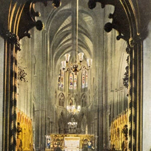 Choir from under the organ loft, Westminster Abbey, London (photo)