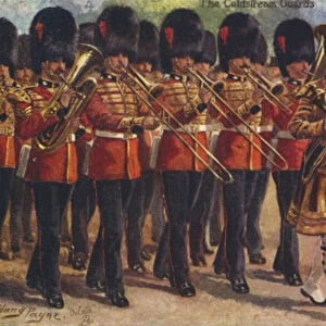 The Coldstream Guards (colour litho)