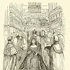 The coronation of Queen Victoria, from the Observer, 2 July 1838 (engraving)