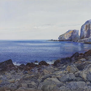 Early Evening on the Coast of the Sark (w / c on paper)